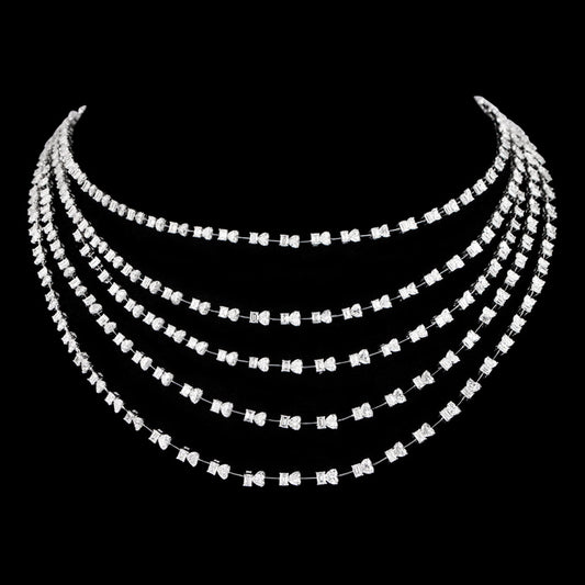18K White Gold Diamond Necklace - 42.942ct VVS-EF