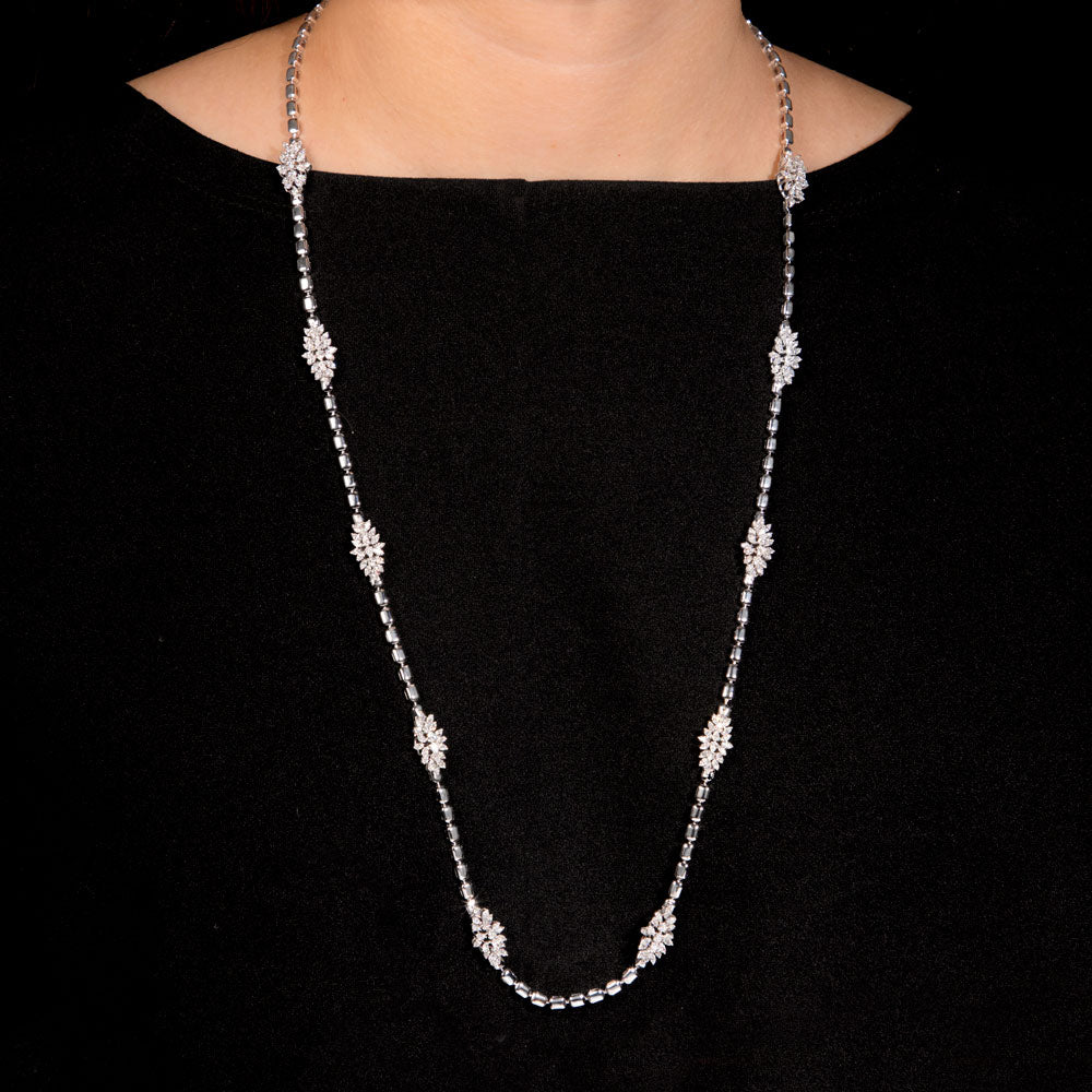 18K White Gold Diamond Necklace - 5.65ct VVS-EF