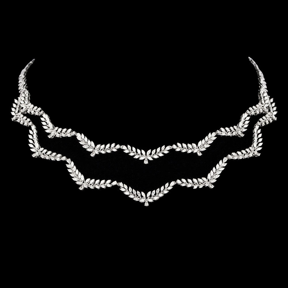 18K White Gold Diamond Necklace - 7.38ct VVS-EF