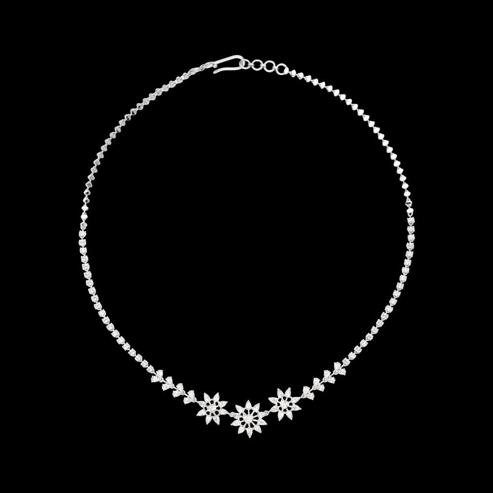 18K White Gold Diamond Necklace - 4.59ct VVS-EF
