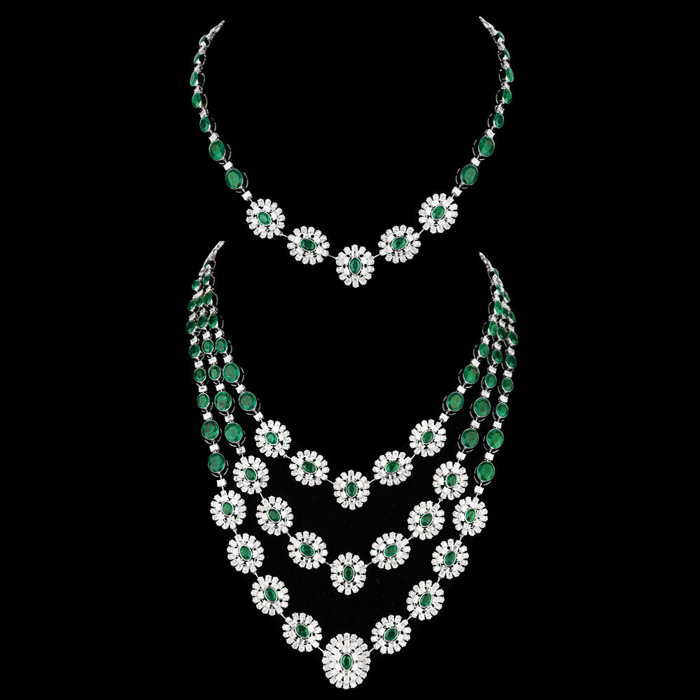 18K White Gold Diamond Necklace - 43.54ct VVS-EF with Colour Stones