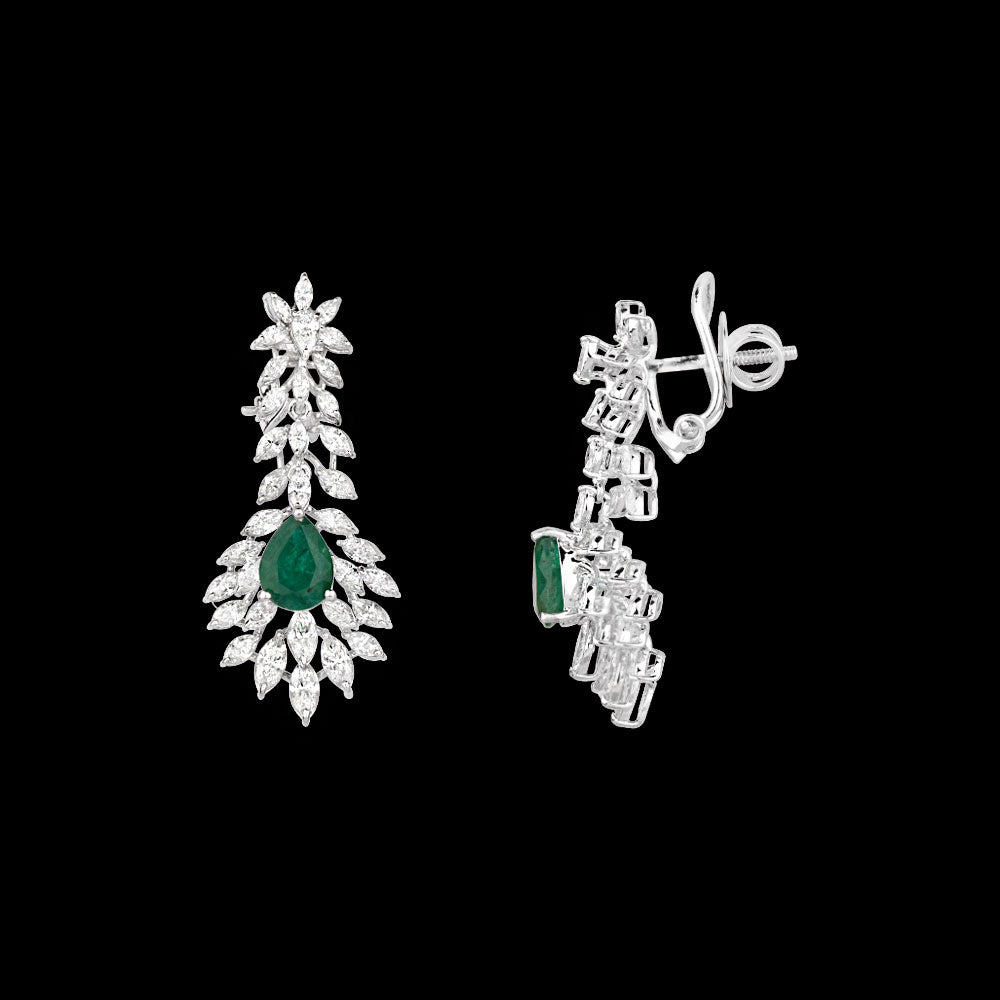 18K White Gold Diamond Jewellery - 3.12ct VVS-EF with Colour Stones