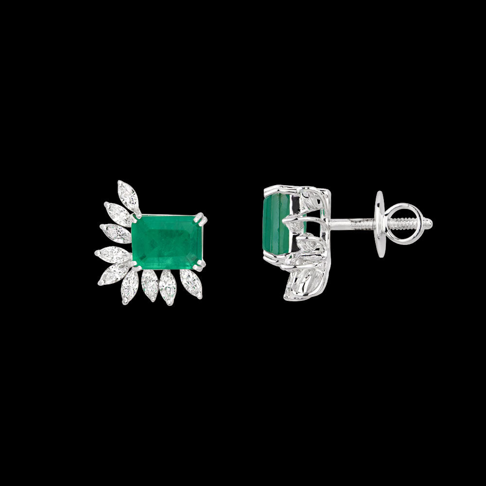 18K White Gold Diamond Jewellery - 0.9ct VVS-EF with Colour Stones