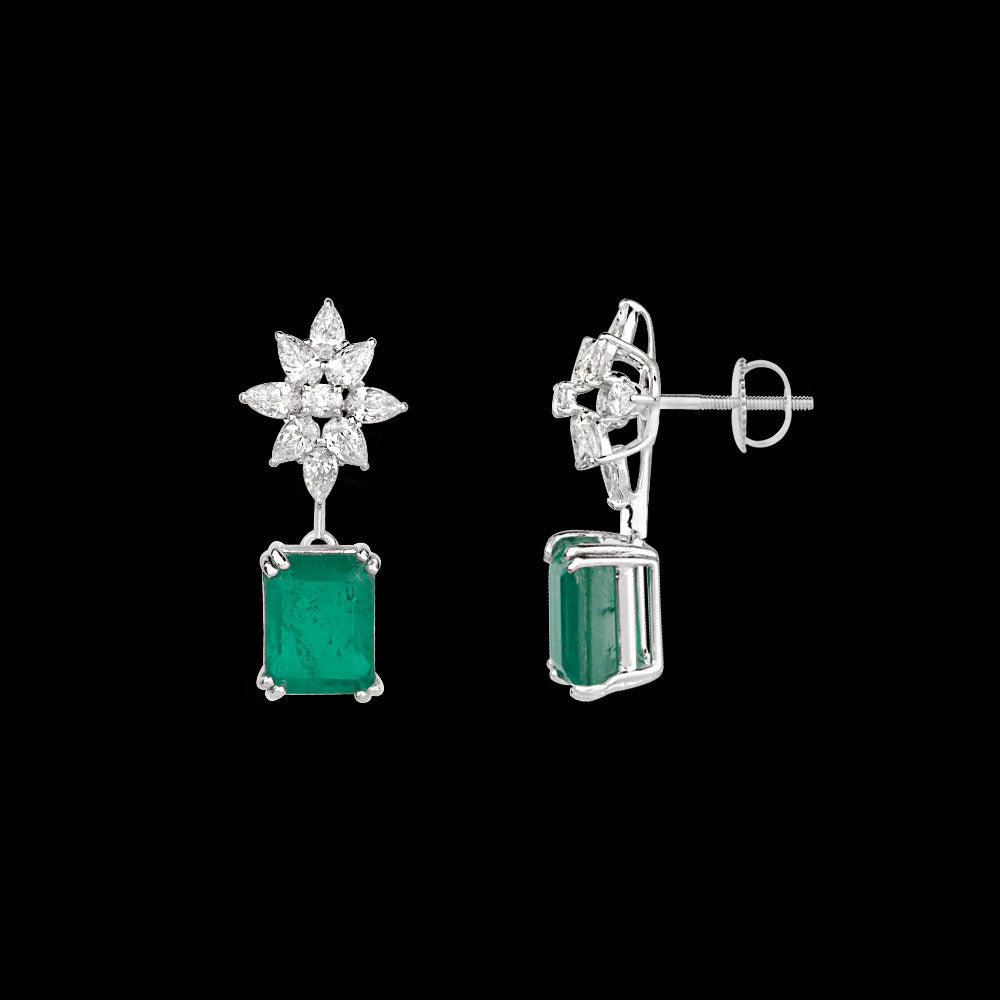 18K White Gold Diamond Jewellery - 1.16ct VVS-EF with Colour Stones