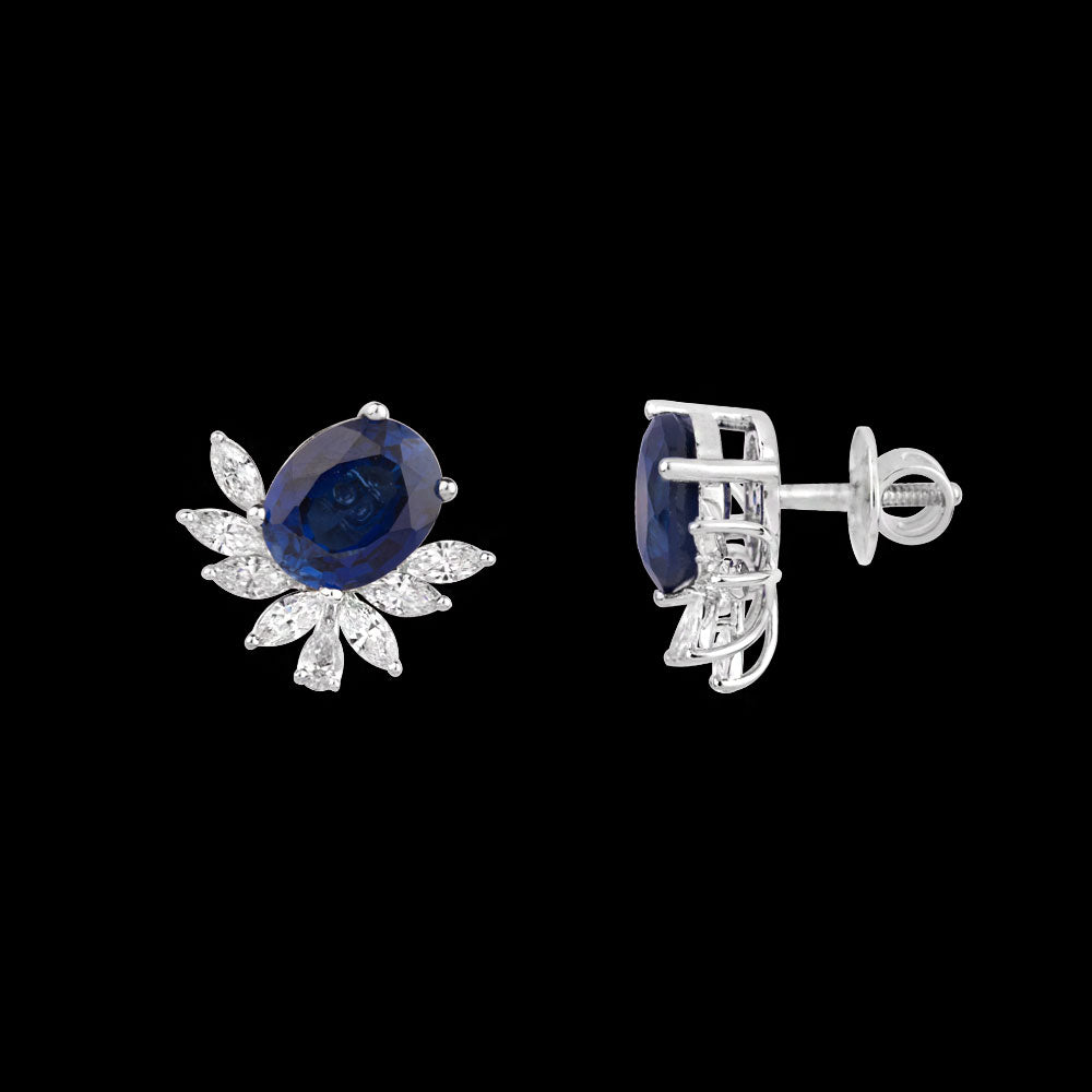 18K White Gold Diamond Jewellery - 1.33ct VVS-EF with Colour Stones