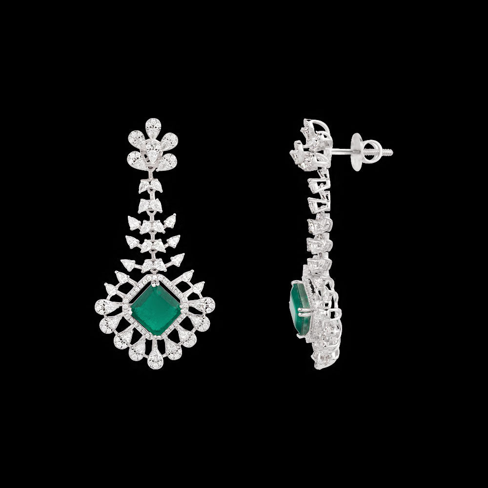 18K White Gold Diamond Jewellery - 2.77ct VVS-EF with Colour Stones