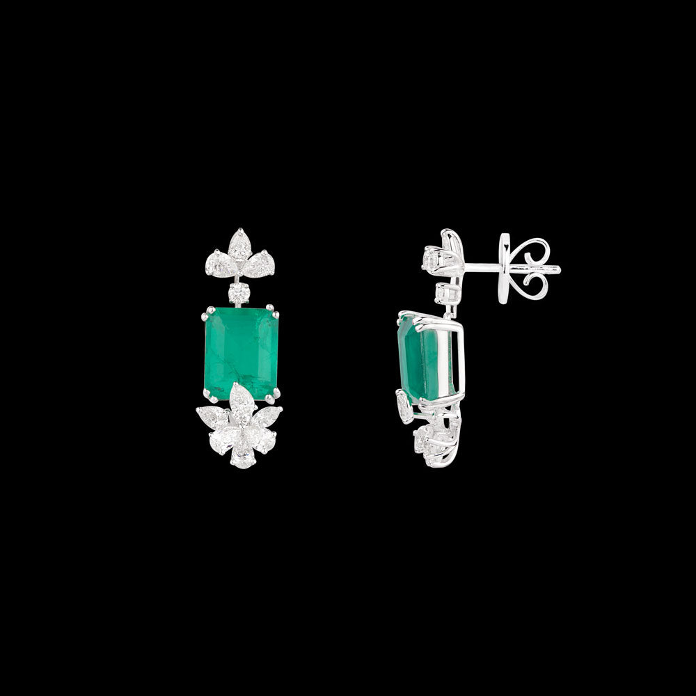 18K White Gold Diamond Jewellery - 1.77ct VVS-VS-EF with Colour Stones