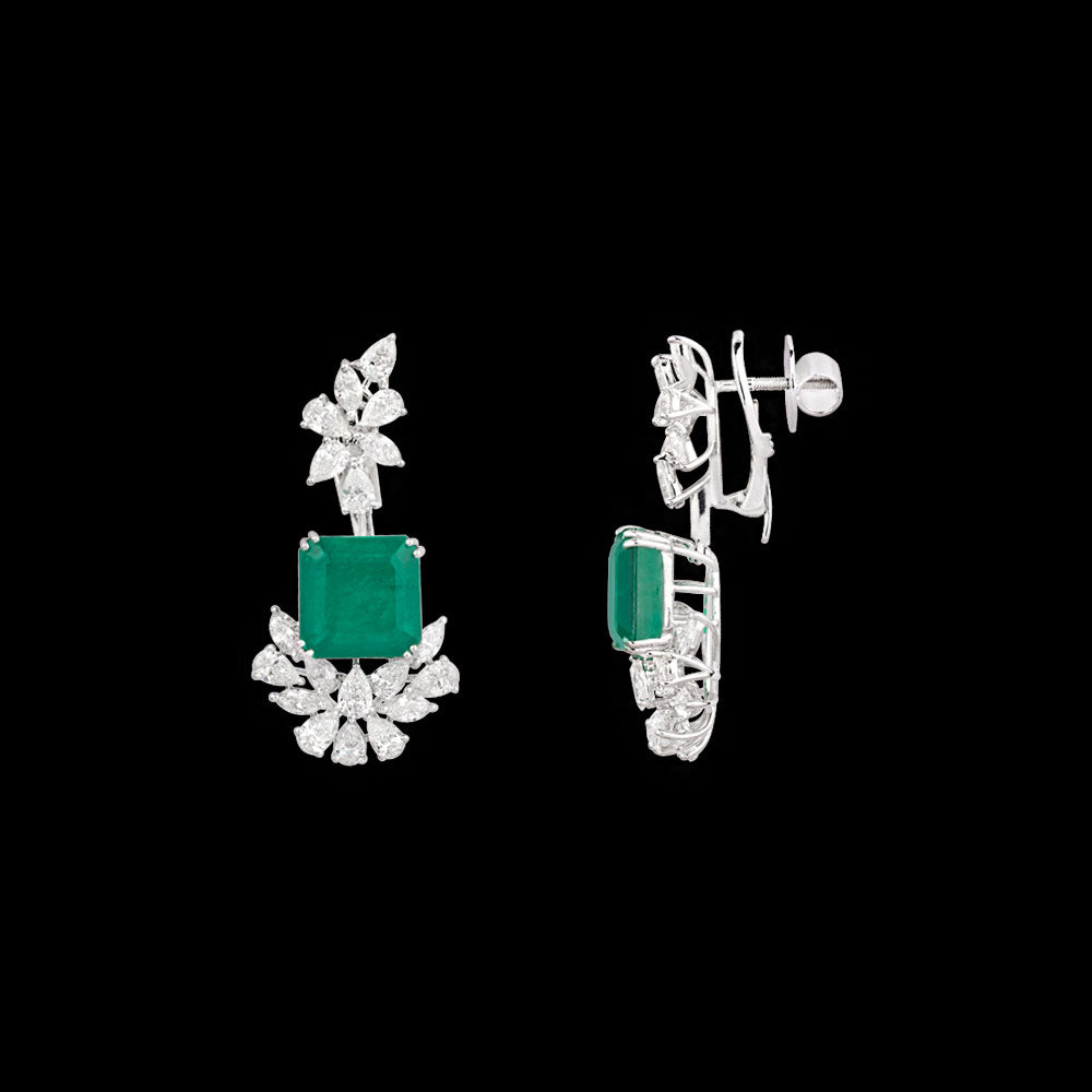 18K White Gold Diamond Jewellery - 4.63ct VVS-FG with Colour Stones