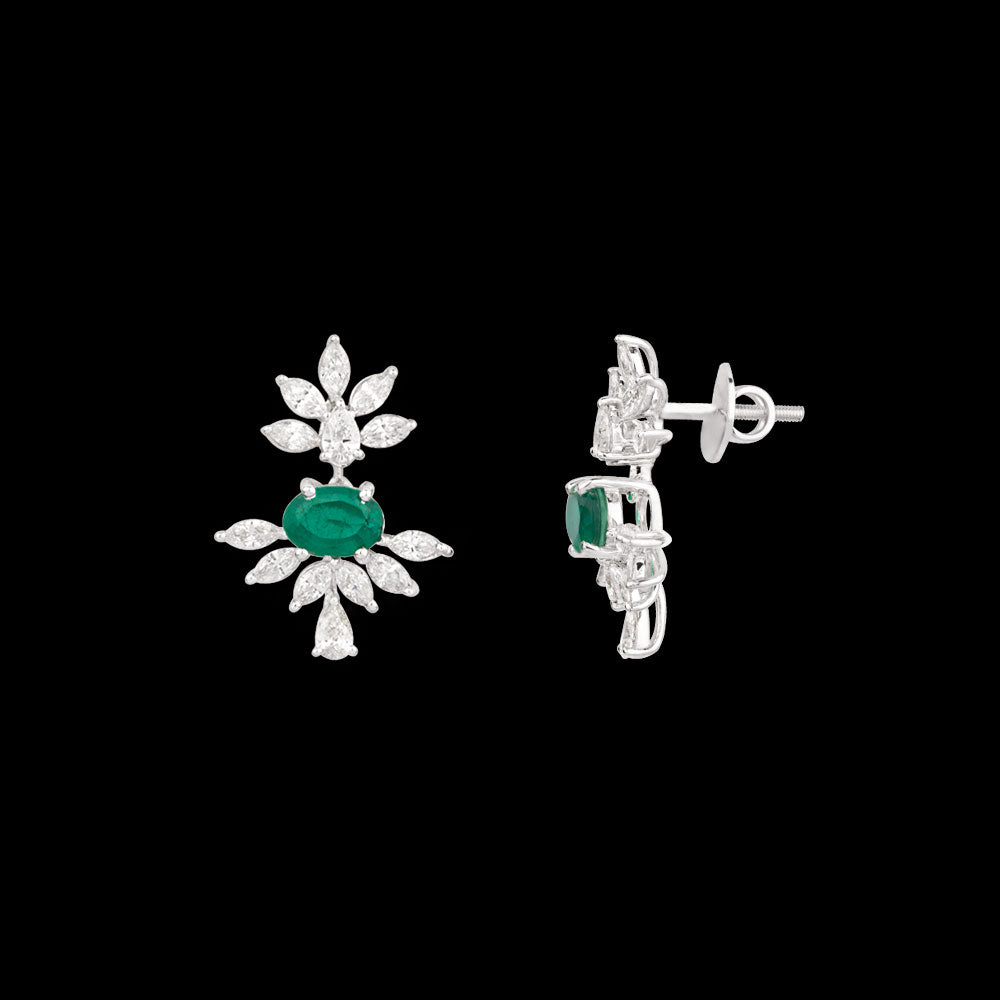 18K White Gold Diamond Jewellery - 1.8ct VS-SI-IJ with Colour Stones