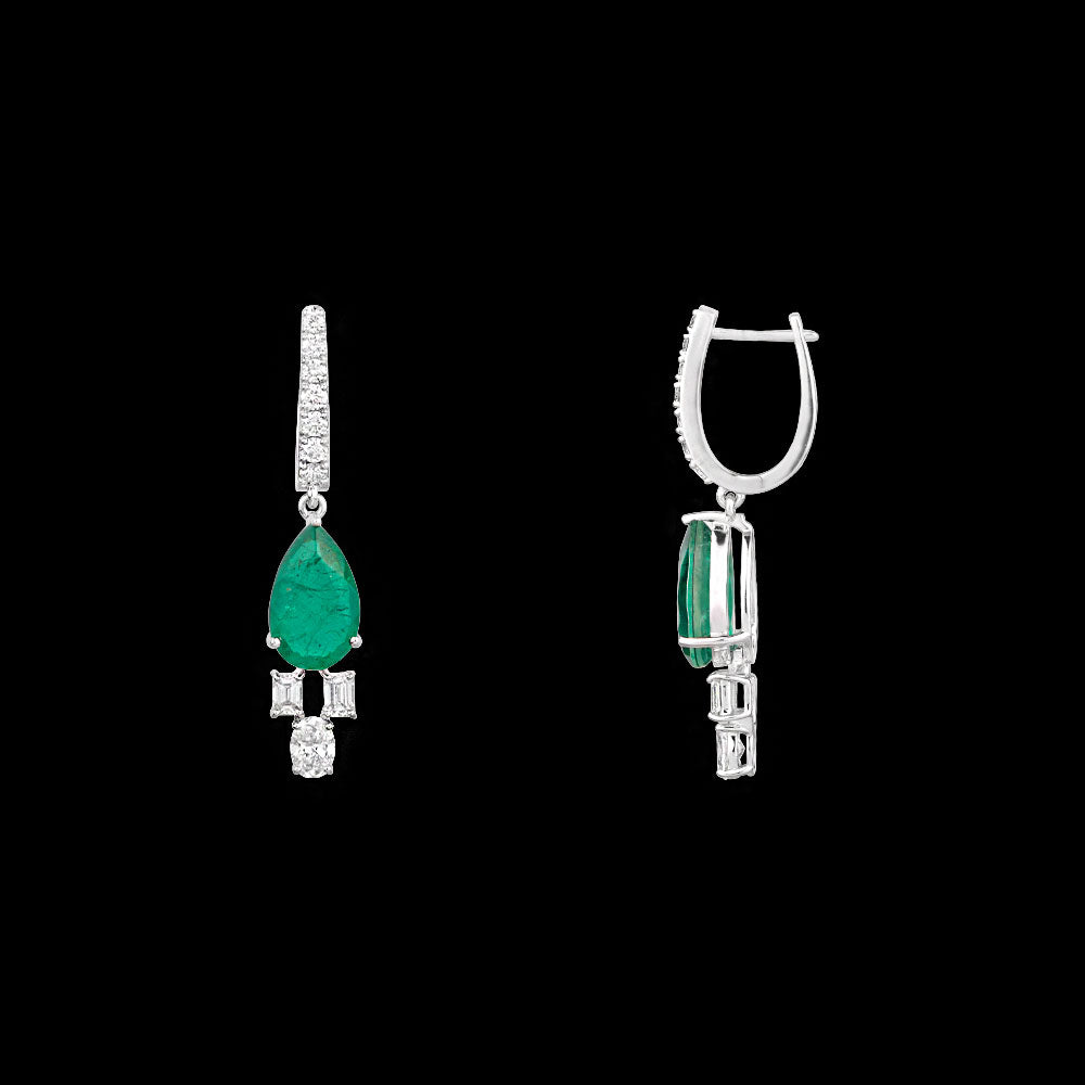 18K White Gold Diamond Jewellery - 1.47ct VVS-FG with Colour Stones