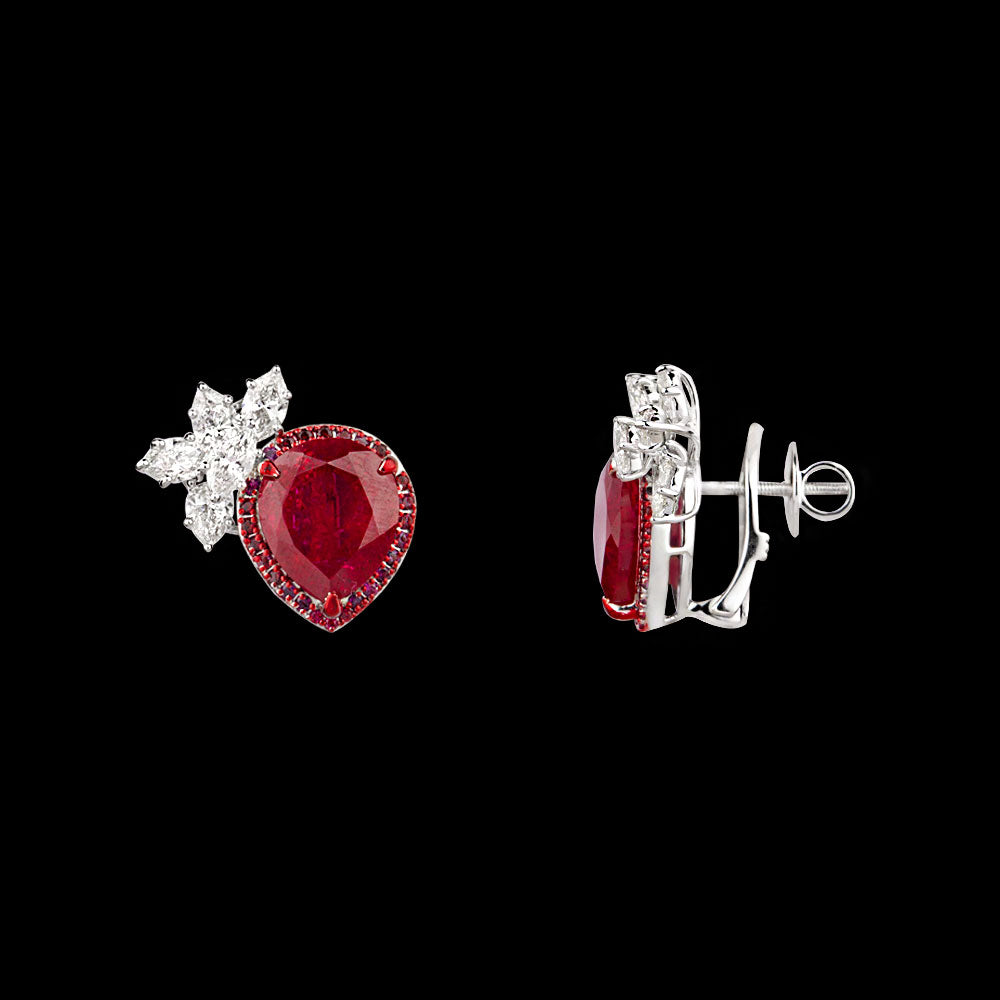 18K White Gold Diamond Jewellery - 2.359ct VVS-VS-HI with Colour Stones