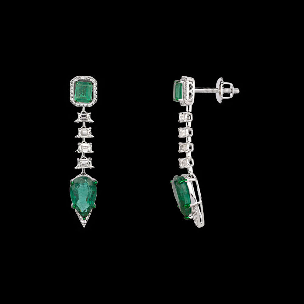 18K White Gold Diamond Jewellery - 1.79ct VS-SI-IJ with Colour Stones