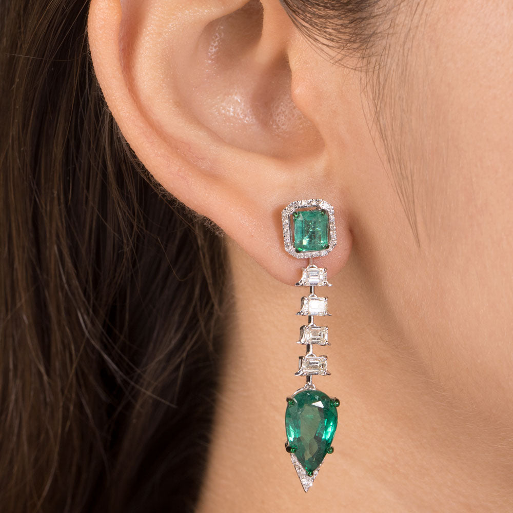 18K White Gold Diamond Jewellery - 1.79ct VS-SI-IJ with Colour Stones