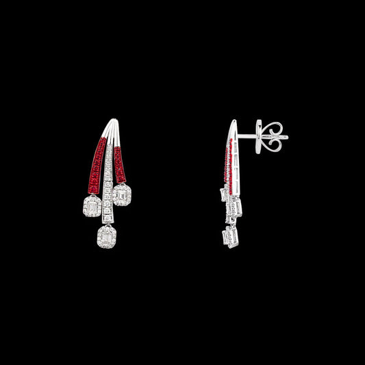 14K White Gold Diamond Jewellery - 2.066ct VS-SI-IJ with Colour Stones