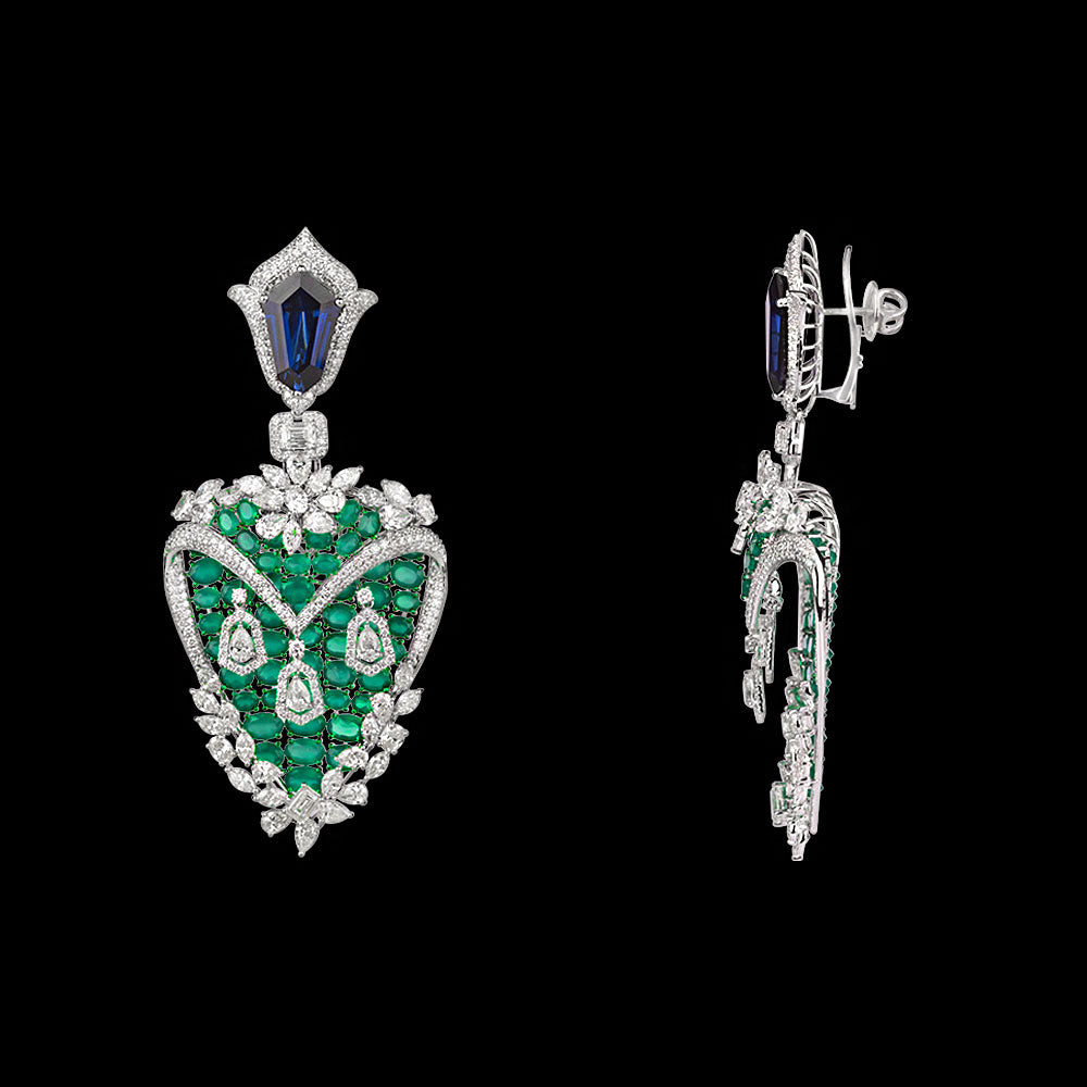 18K White Gold Diamond Jewellery - 21.42ct VS-SI-HI with Colour Stones