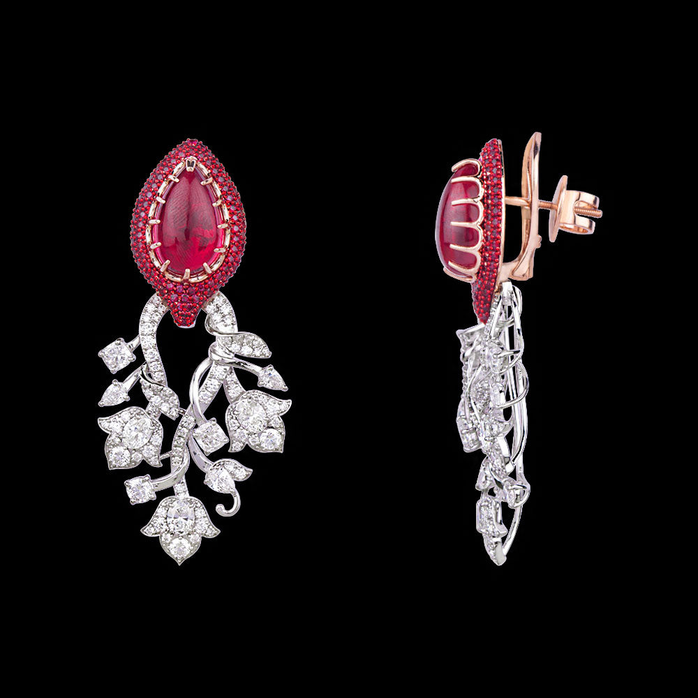 14K Two Tone Gold Diamond Jewellery - 4.771ct VS-SI-EFG with Colour Stones