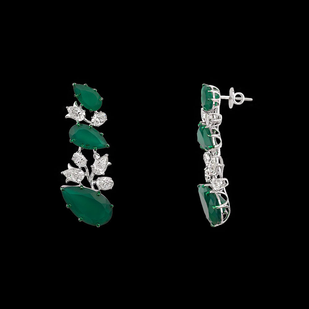 14K White Gold Diamond Jewellery - 4.71ct VS-SI-IJ with Colour Stones