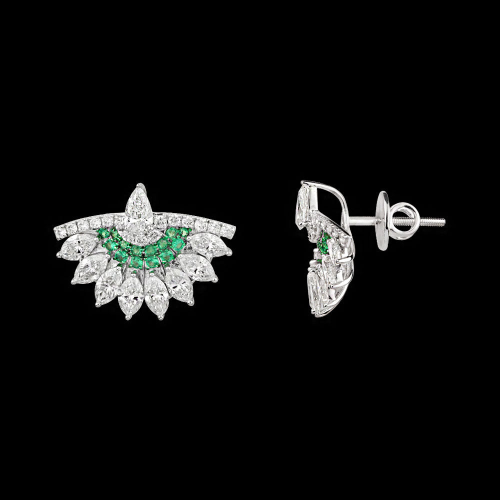 14K White Gold Diamond Jewellery - 2.57ct VS-SI-HI with Colour Stones