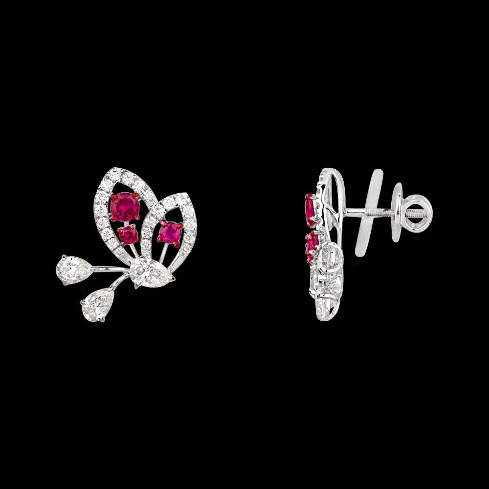 18K White Gold Diamond Jewellery - 2.137ct VS-SI-GHI with Colour Stones