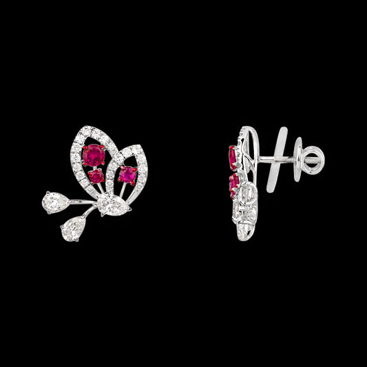 18K White Gold Diamond Jewellery - 2.137ct VS-SI-GHI with Colour Stones