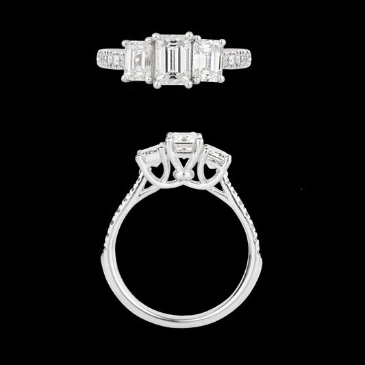 18K White Gold Diamond Ring - 1.672ct VS-SI-HI