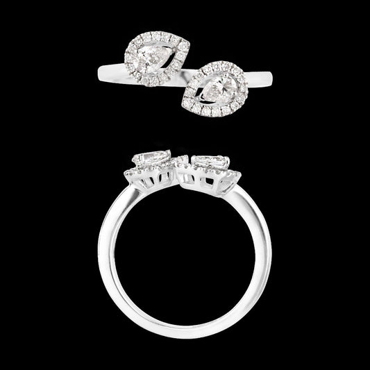 18K White Gold Diamond Ring - 0.468ct VS-SI-GH