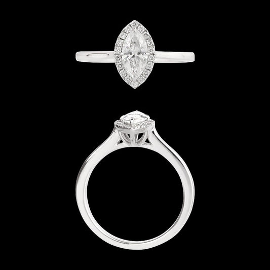 18K White Gold Diamond Ring - 0.708ct VS-SI-GH