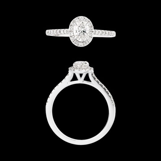18K White Gold Diamond Ring - 0.759ct VS-SI-HI