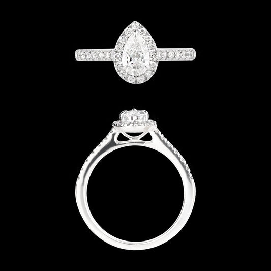 18K White Gold Diamond Ring - 0.937ct VS-SI-GHI
