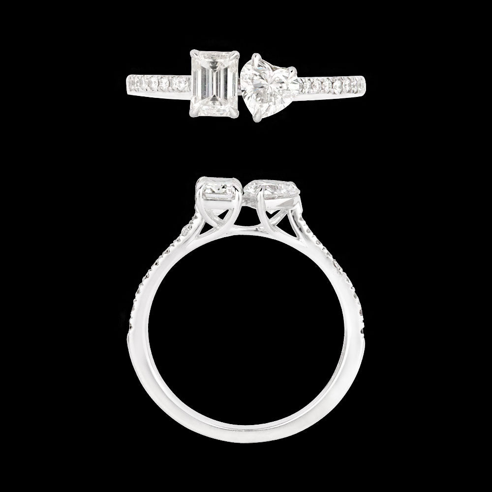 18K White Gold Diamond Ring - 1.031ct VS-SI-HI