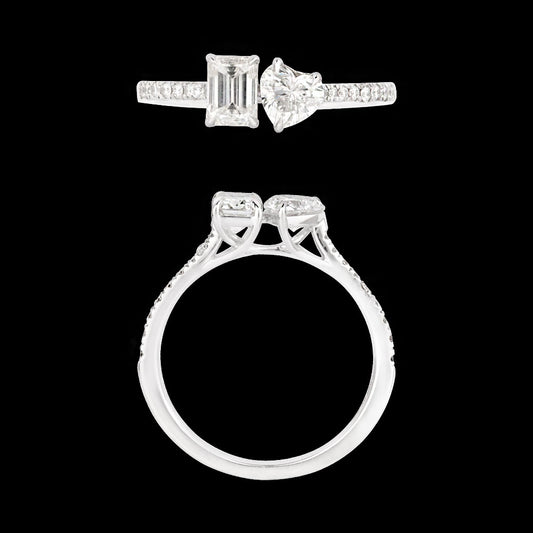 18K White Gold Diamond Ring - 1.031ct VS-SI-HI