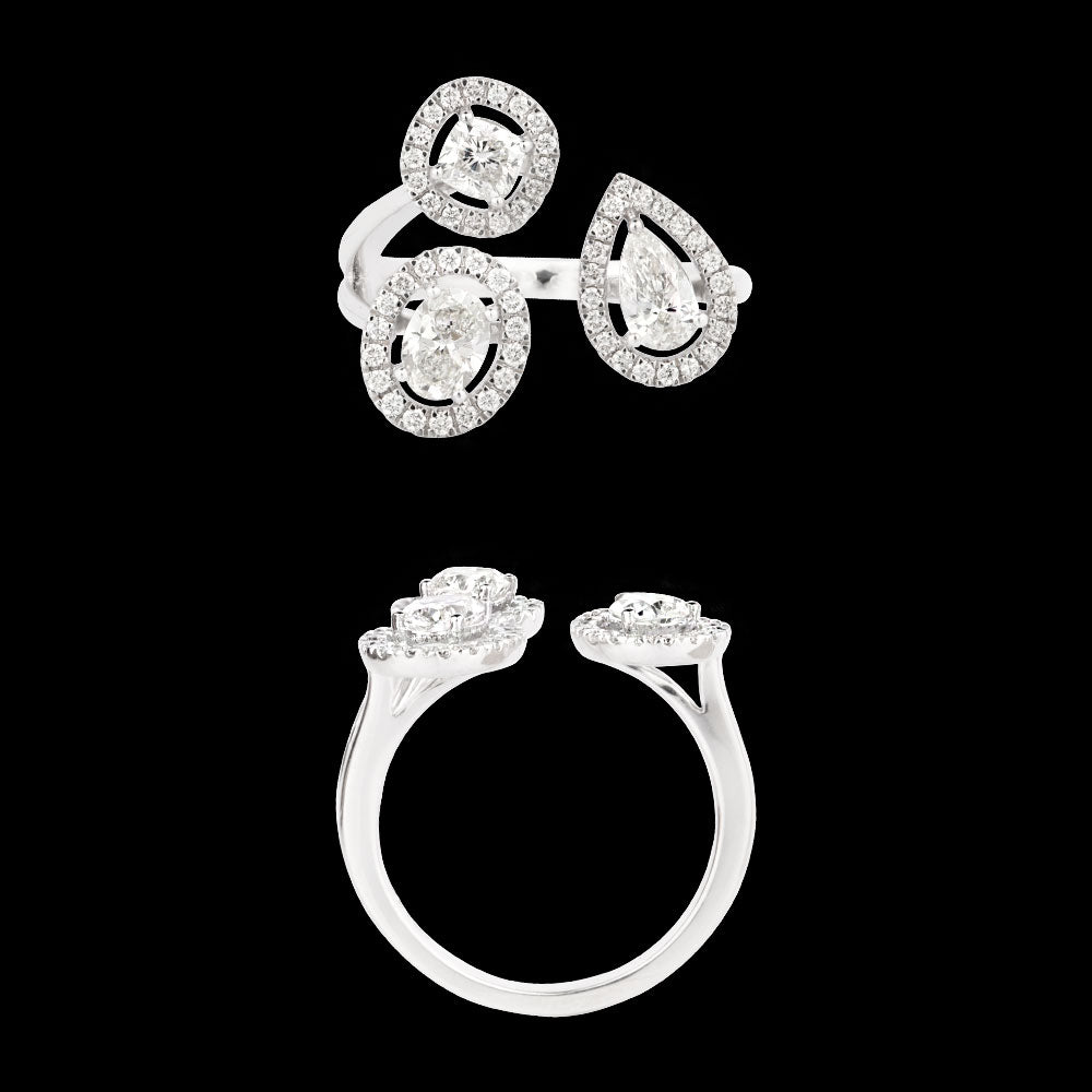 18K White Gold Diamond Ring - 1.309ct VS-SI-GH