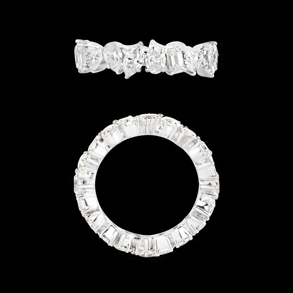 18K White Gold Diamond Ring - 3.772ct VS-SI-HI