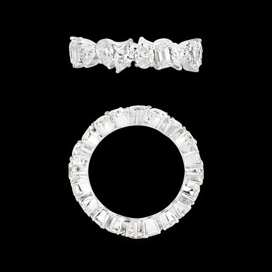 18K White Gold Diamond Ring - 3.772ct VS-SI-HI
