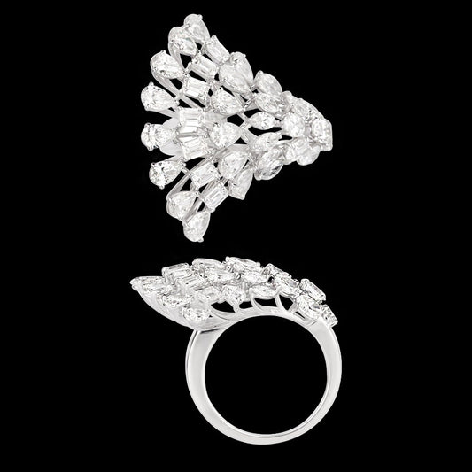 18K White Gold Diamond Ring - 4.596ct VVS-FG