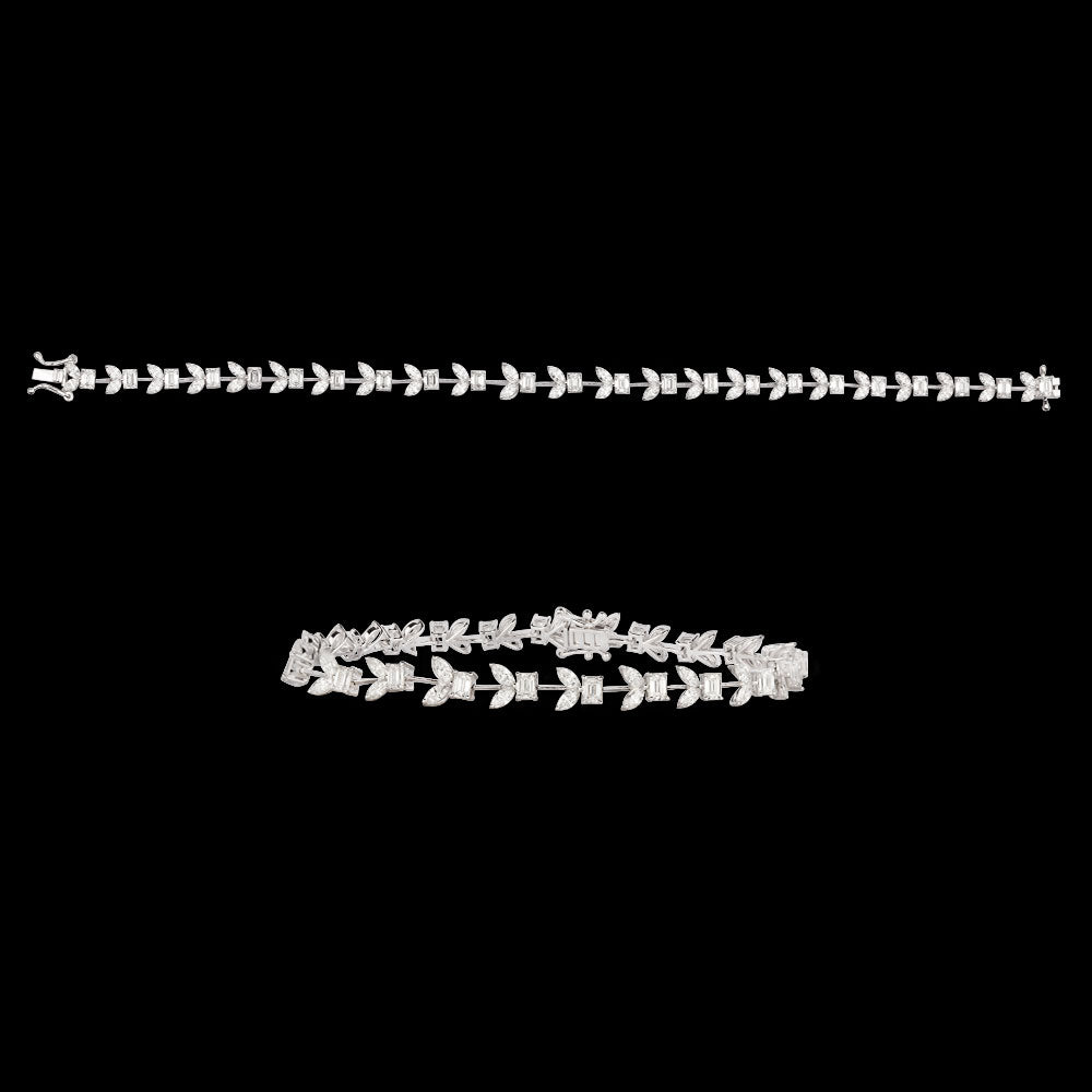 18K White Gold Diamond Bracelet - 5.01ct VVS-EF