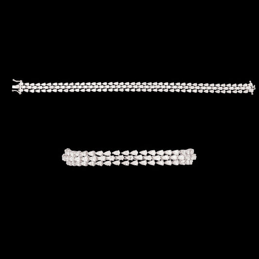 18K White Gold Diamond Bracelet - 7.06ct VVS-EF