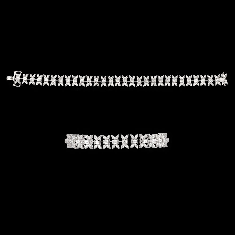 18K White Gold Diamond Bracelet - 8.13ct VVS-VS-EF