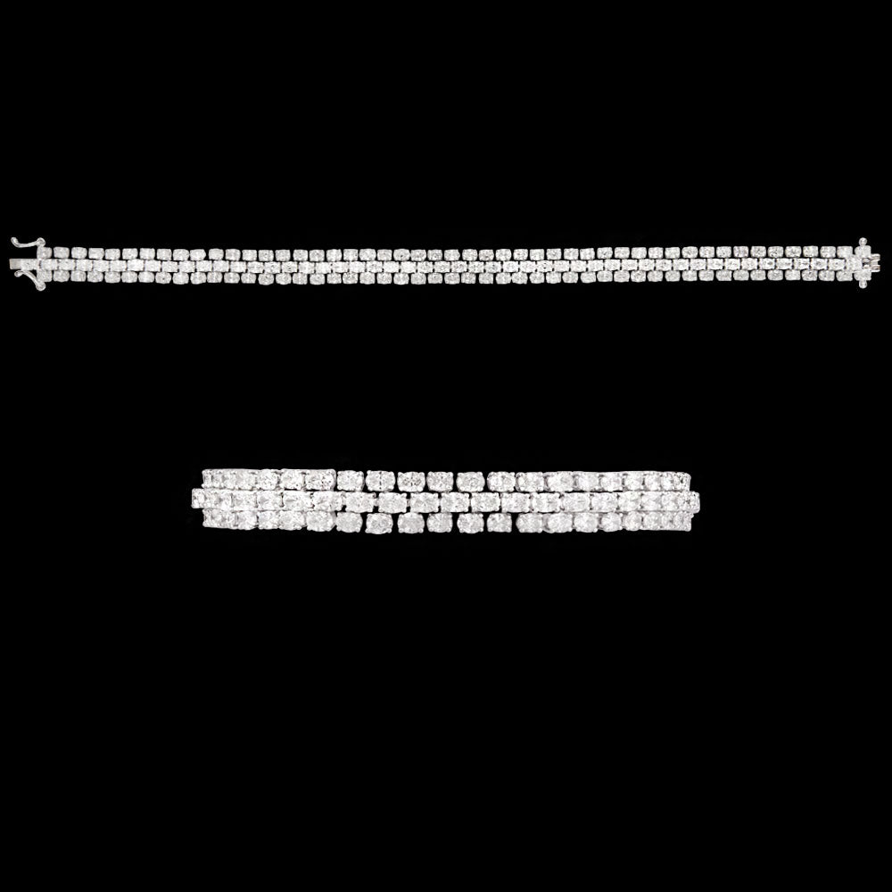 18K White Gold Diamond Bracelet - 7.28ct VS-SI-EF