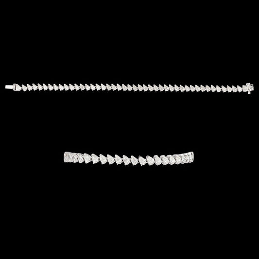 18K White Gold Diamond Bracelet - 8.39ct VVS-VS-HI