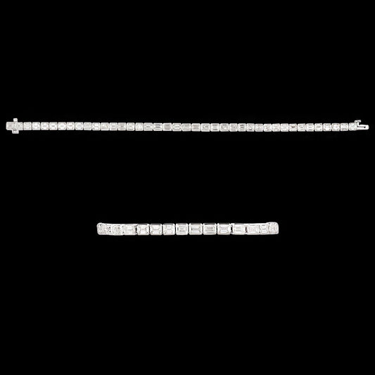 18K White Gold Diamond Bracelet - 9.663ct VVS-VS-HI