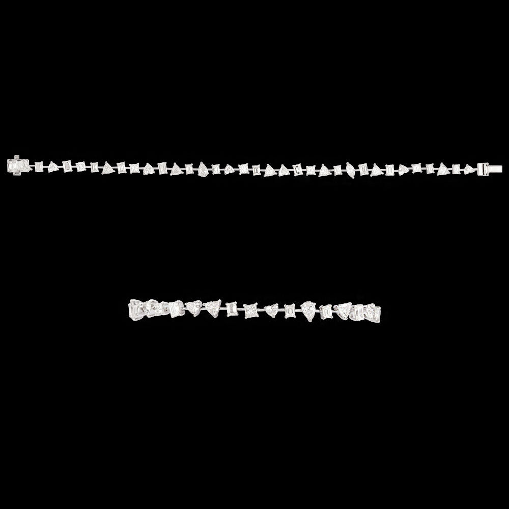 18K White Gold Diamond Bracelet - 5.998ct VS-SI-GH