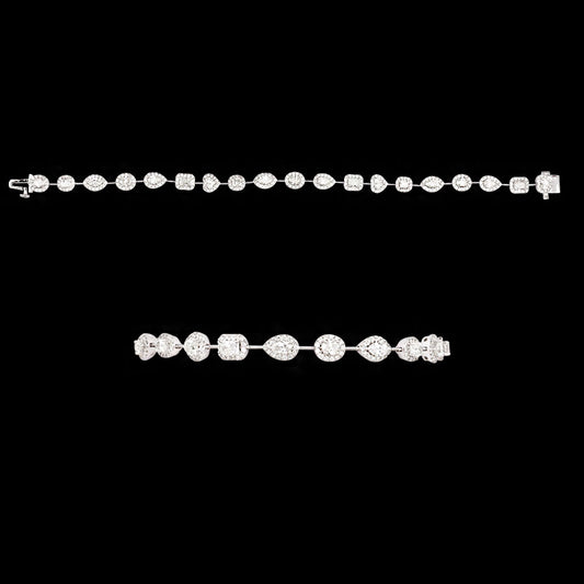 18K White Gold Diamond Bracelet - 5.307ct VVS-VS-HI