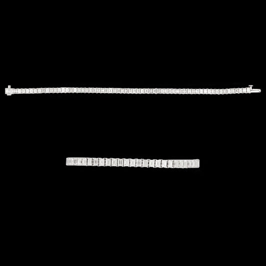 18K White Gold Diamond Bracelet - 8.728ct VVS-VS-GH