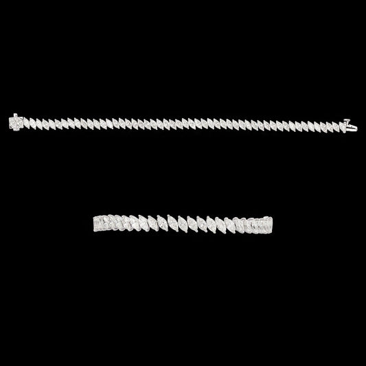 18K White Gold Diamond Bracelet - 10.129ct VVS-VS-HI