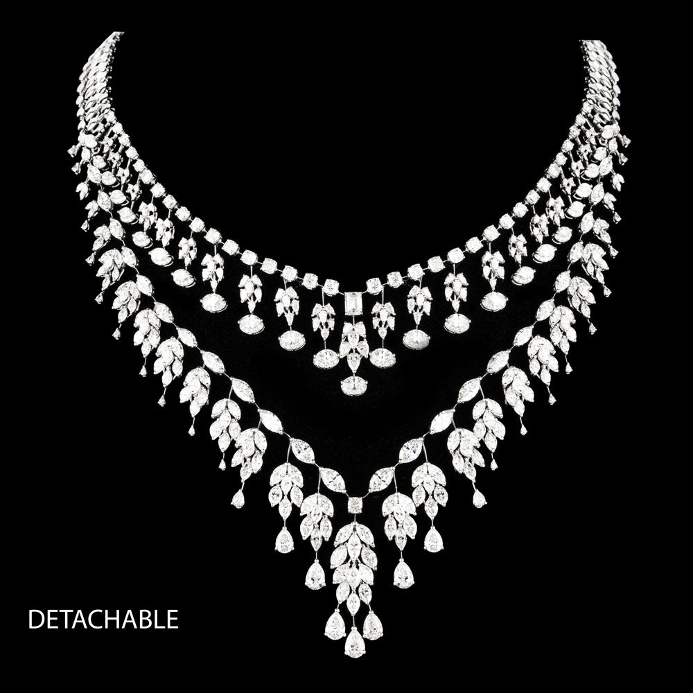 18K White Gold Diamond Necklace - 47.989ct VS-SI-GH