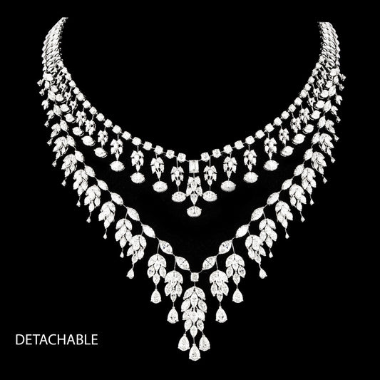 18K White Gold Diamond Necklace - 47.989ct VS-SI-GH