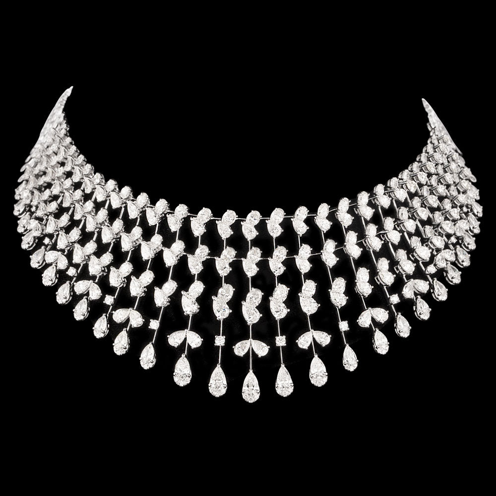 18K White Gold Diamond Necklace - 49.976ct VS-SI-GH