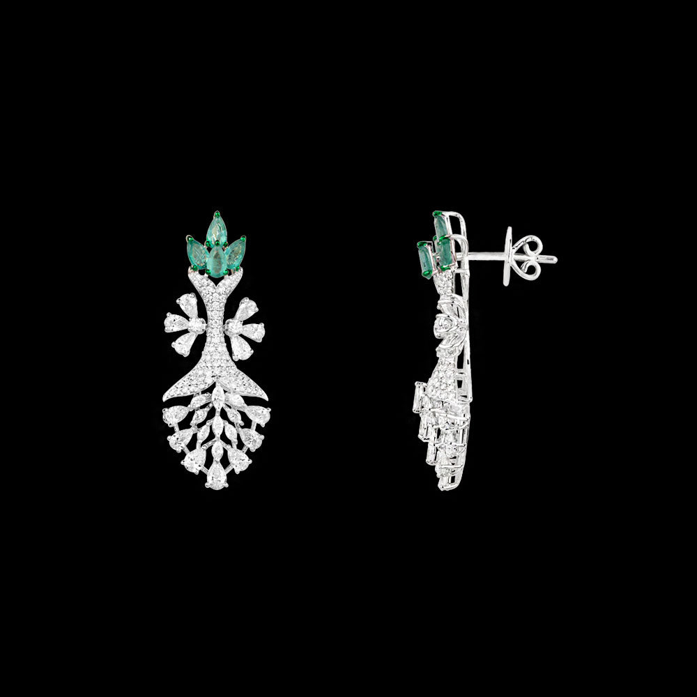 18K White Gold Diamond Jewellery - 4.01ct VVS-VS-GH with Colour Stones