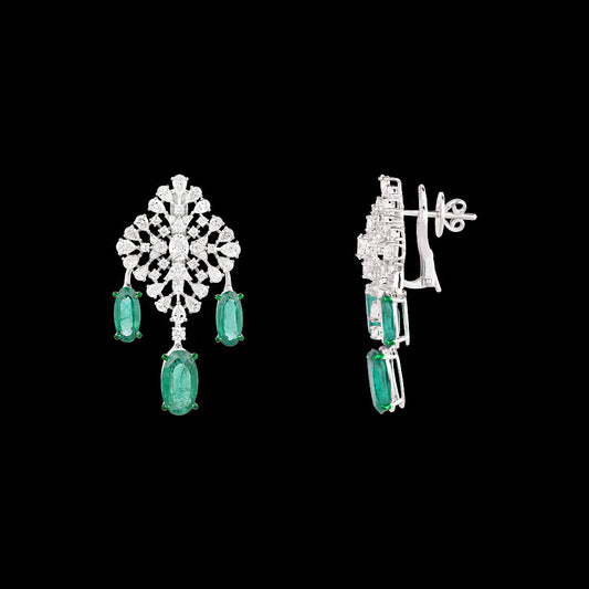 18K White Gold Diamond Jewellery - 5.49ct VS-SI-GH with Colour Stones